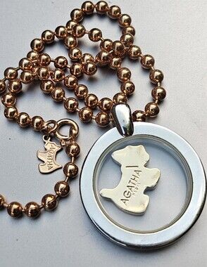 Vintage Agatha Paris Scottie dog pendant necklace